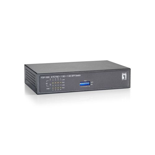 LevelOne FGP-1000 10-Port-Fast Ethernet-PoE-Switch