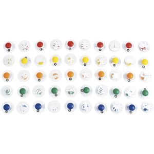 Betzold Motivstempel Riesenstempel-Set 774051, aus Kunststoff, 7,5 x 7,5 cm, für Stempelkissen, 50-teilig