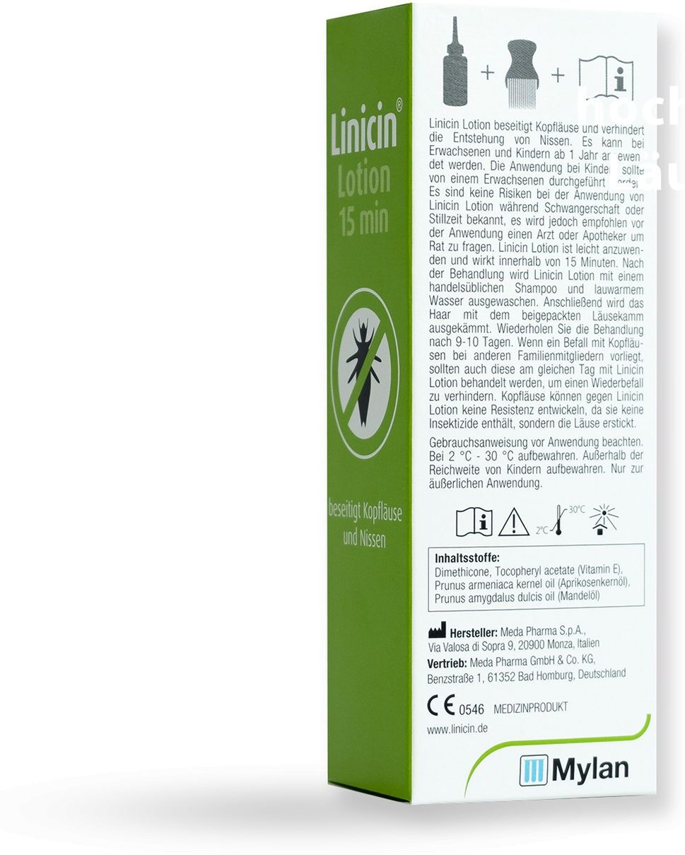 Linicin Lotion 15 Min. ohne Läusekamm 100 ml
