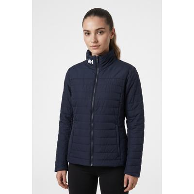 Steppjacke HELLY HANSEN "W CREW INSULATOR JACKET 2.0", Damen, Gr. L, blau (navy), Obermaterial: 100% Polyester, Jacken Steppjacke, mit leichtem Gewicht, bluesign Produkt