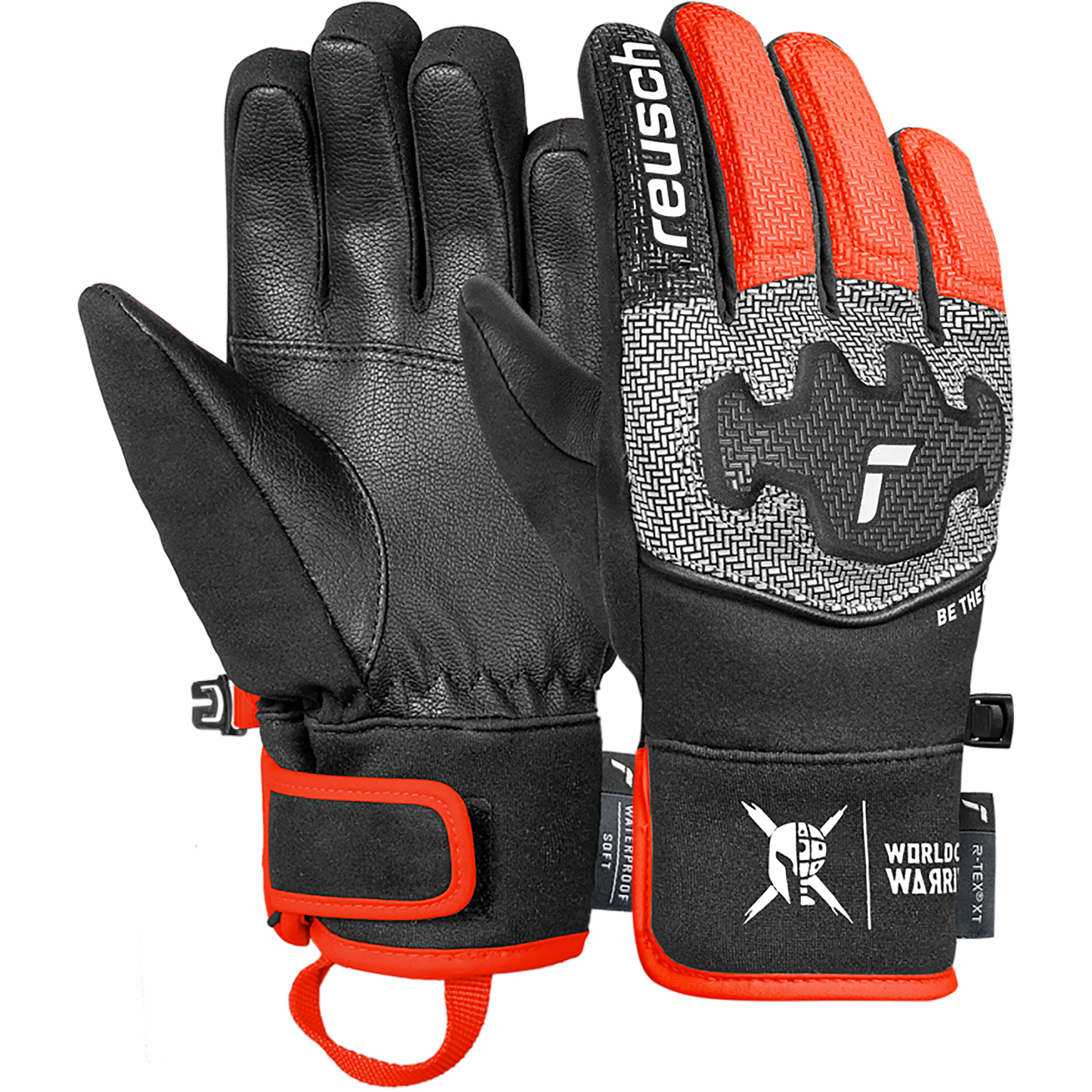 Reusch Worldcup Warrior Prime R-Tex XT Kinder Fingerhandschuhe schwarz Größe 5 Skifahren Wasserdicht