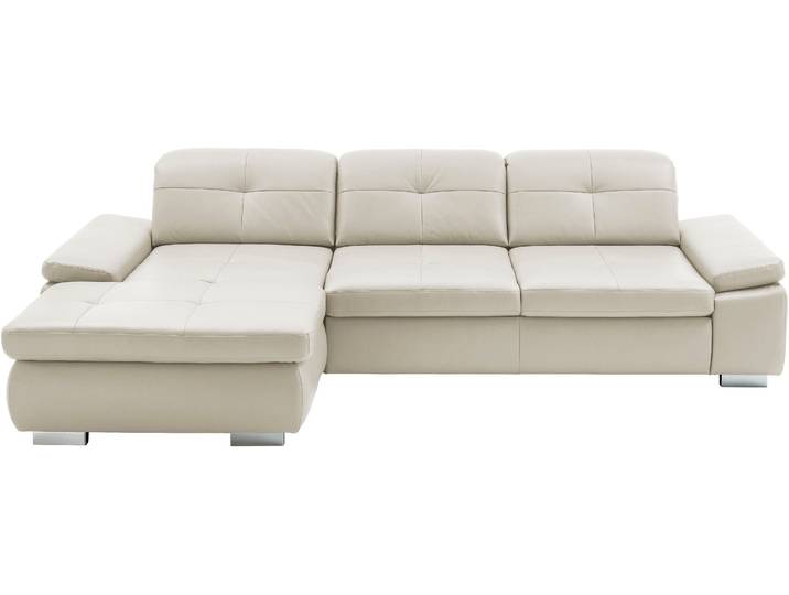 Ecksofa DIE PLANBAR PN-IN16012 L-Form, Breite 309 cm , weiß (torro weiß), B:309cm H:85cm T:195cm, Sofas, Ecksofa, inkl. Sitztiefenverstellung, optional mit Kopfteilverstellung