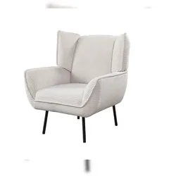 KAWOLA Sessel CALLA Relaxsessel Cord cremeweiß