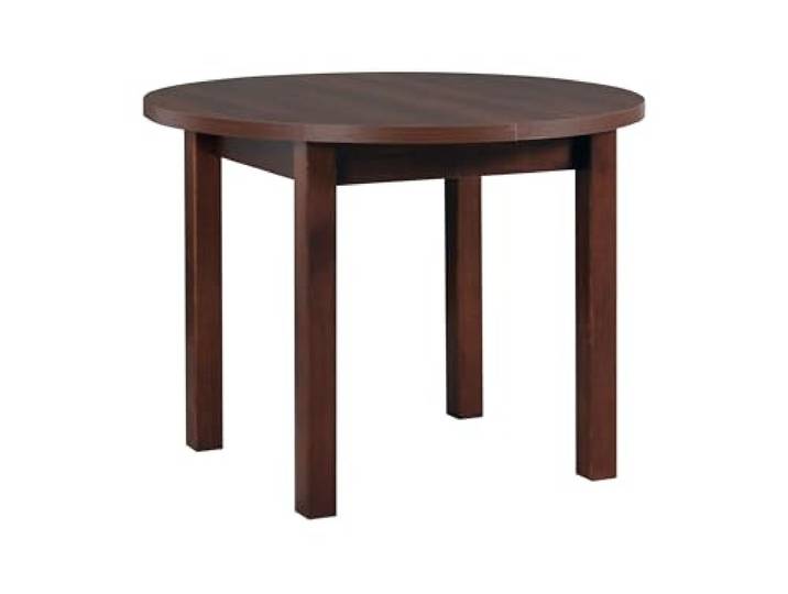 LeafDesign Runder Esstisch, Klappbarer Tisch mit Zwei Einsätzen (2x40cm), Tisch für 4-8 Personen, Made in EU, „Poli 4“ (100/180x100x76)