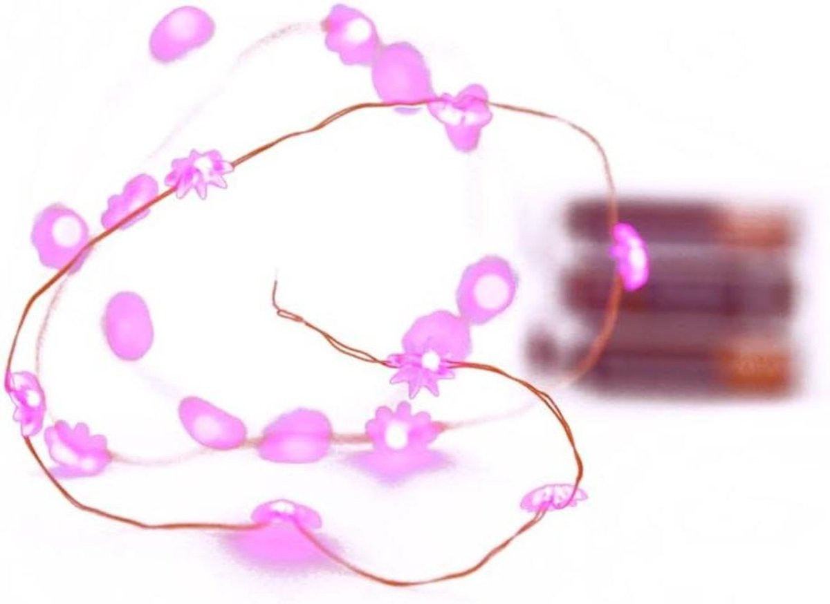 Lichtsnoer Sterren Decoratieve Verlichting Roze - 130 cm
