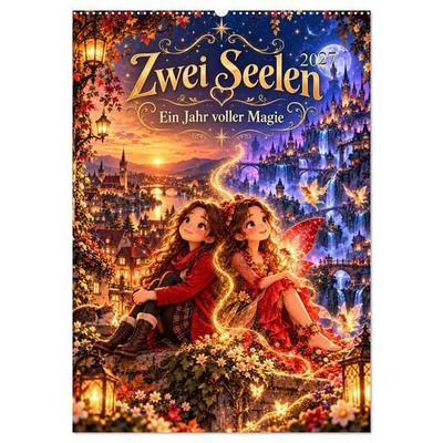 Zwei Seelen - Ein Jahr voller Magie (Wandkalender 2027 DIN A2 hoch), CALVENDO Monatskalender