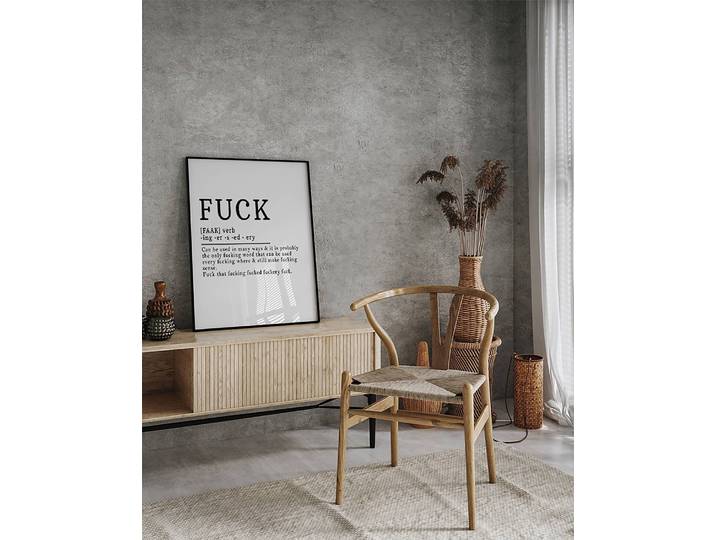 Bild Fuck Definition Rahmen: Buche Massiv, lackiert Abdeckung: Acrylglas Multicolor 52 x 62cm