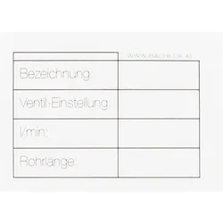 Hinweisplakette Fußbodenheizungs-Verteiler 35 x 25 mm, 50 Stück
