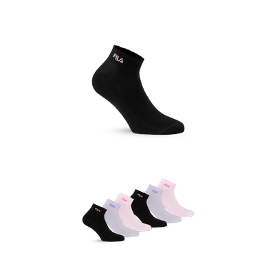 Kurzsocken FILA, Damen, Gr. 39-42, Sockengröße, fashion lady, Baumwollmischung, Socken, Cotton-Mix, Rippenbündchen, Logoschriftzug, Multipack