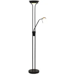 Helloshop26 - Moderne LED-Stehleuchte mit verstellbarer Beleuchtung 180 x 25 cm gemütliches Ambiente mattschwarze Stahloberfläche