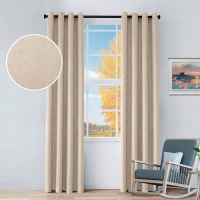 Superior Senna Room Darkening Textured Window Curtain Panels, Set of 2 - Machine Washable Window Coverings