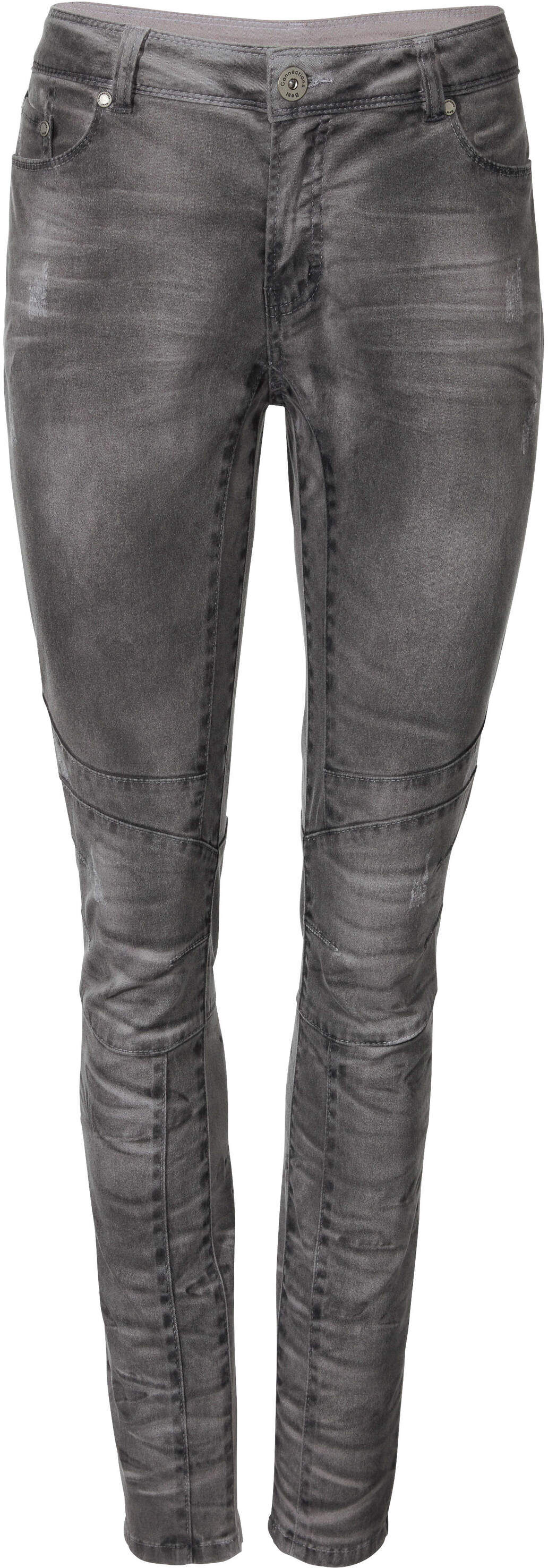 Boyfriend-Hose HEINE "Boyfriend Hose Boyfriend-Hose Oil-Dyed-Optik", Damen, Gr. 22, grau, Modisch, comfort fit, Hosen Boyfriend-Hose