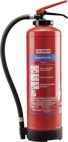 Gloria W6EASY Wasserfeuerlöscher 6l Brandklasse: A Inhalt 1St.