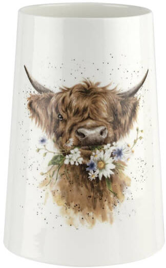 Wrendale Designs 'Daisy Coo' Highland Cow Large Vase
