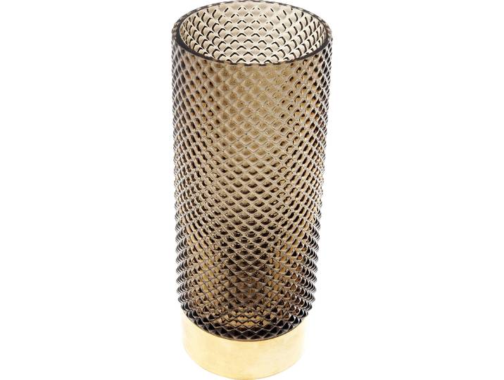 Dekovase KARE DESIGN Barfly , gold (grün), B:11cm H:25cm T:11cm, Glas, Vasen, Dekovase, Berry oder Dark Green
