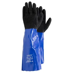 PVC Chemikalien-Schutzhandschuhe 12945 blau/schwarz - 10 (XL)