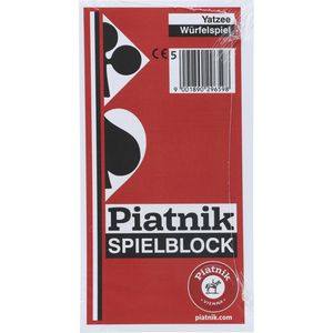 Piatnik Spielblock 2965, Eskalero-Yatzee, 2 Stück, ab 8 Jahre, 8 x 16cm, je 40 Blatt