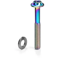 ABSOLUTE BLACK Schrauben Titan für Flat Mount Bremssättel | rainbow