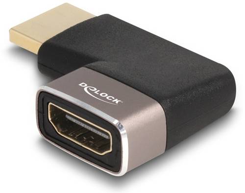 Delock 60084 HDMI Adapter [1x HDMI-Stecker - 1x HDMI-Buchse] Schwarz, Grau