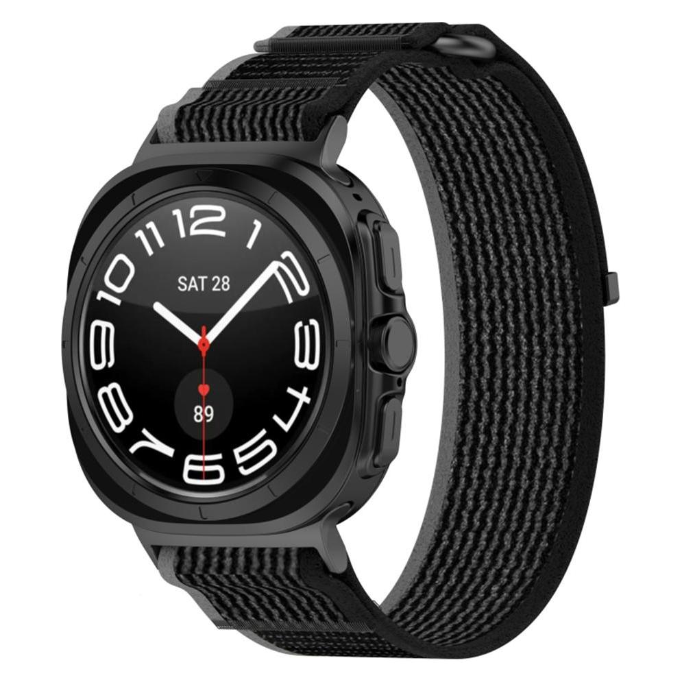 Techsuit - Watchband (W054) - Samsung Galaxy Watch Ultra 47mm - Gray / Black (Metall, Nylon) (56358892)