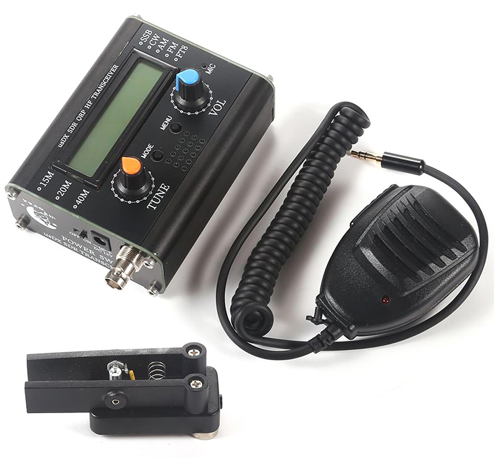 Gistuch QCX-SSB 3-bands all-mode SDR QRP zendontvanger met handmicrofoon