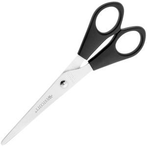 Westcott Büroschere BUERO, E-31162, 15 cm, Linkshänder, Universalschere, Edelstahl, schwarz