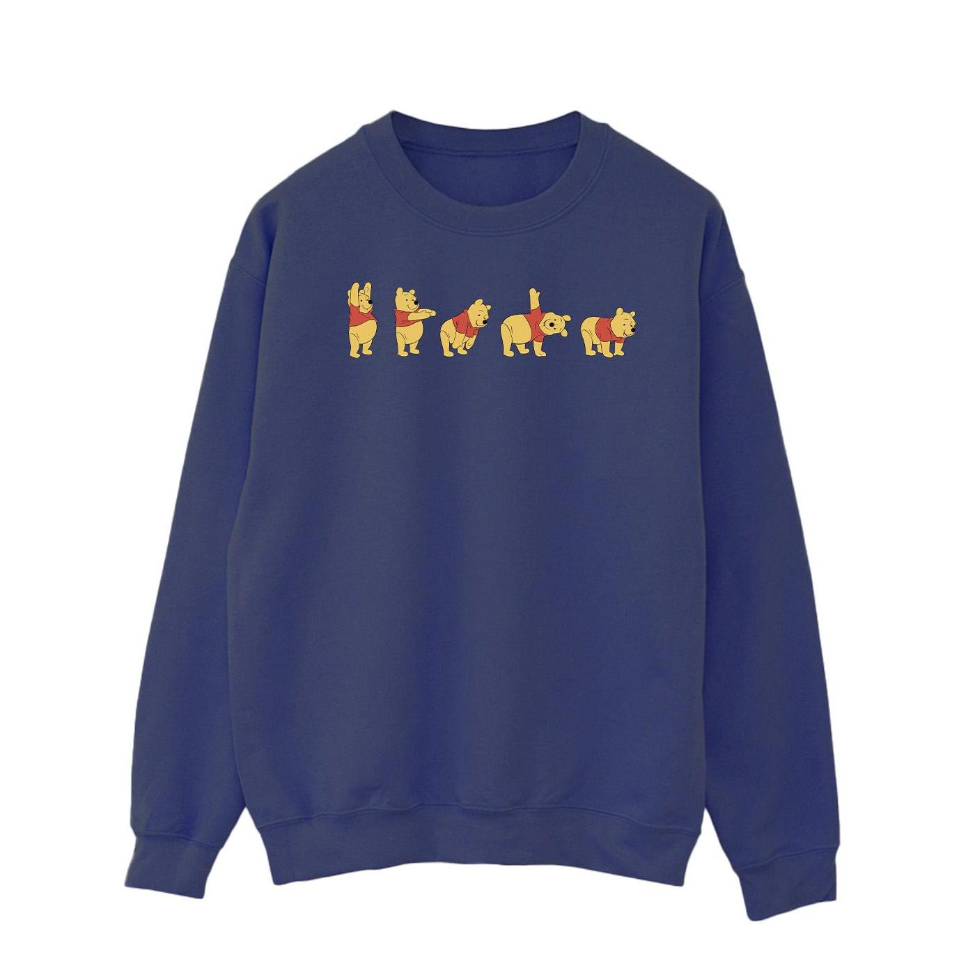 Disney Herren Winnie The Pooh Stretching Sweatshirt (Marineblau)