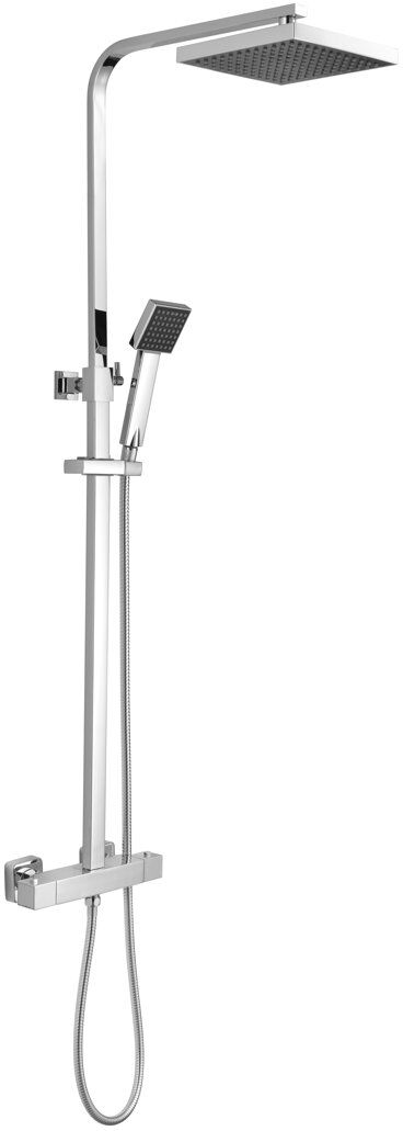 Nuie Thermostatic Shower with Dual Shower Head Chrome 200cm W