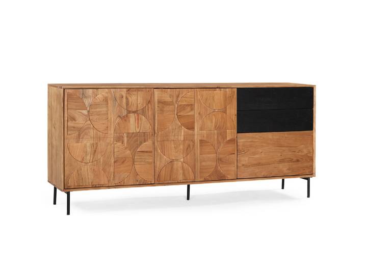 CATANDO Sideboard, Material Massivholz, Akazie honigfarben /