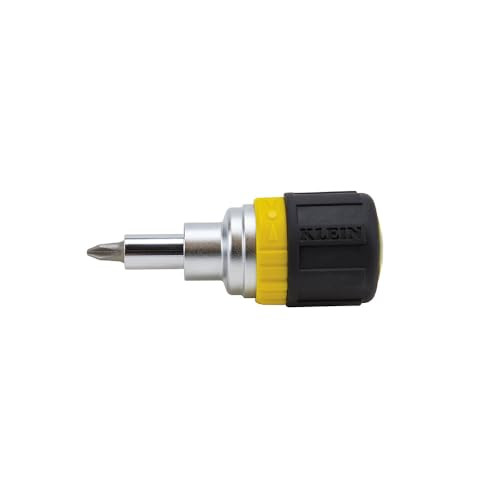 Klein Tools 32593 6-in-1 Ratcheting Stubby Schroevendraaier