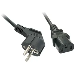 Lindy 30335 Stromkabel Schwarz 2 m Netzstecker Typ F C13-Koppler