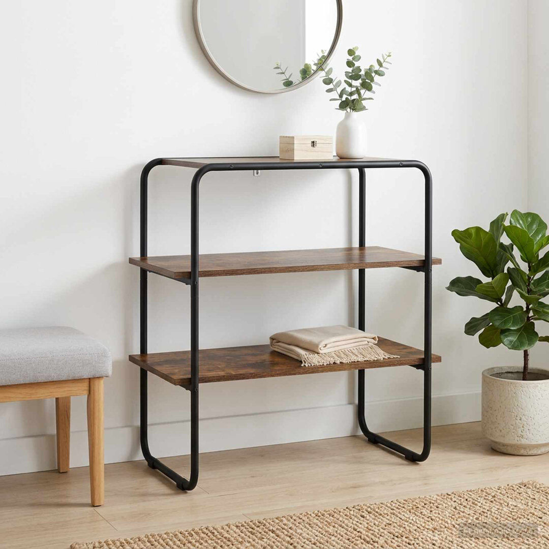 Rio Console Table Smoked Oak / Black/Smoked Oak 75cm H x 100cm W x 41cm D