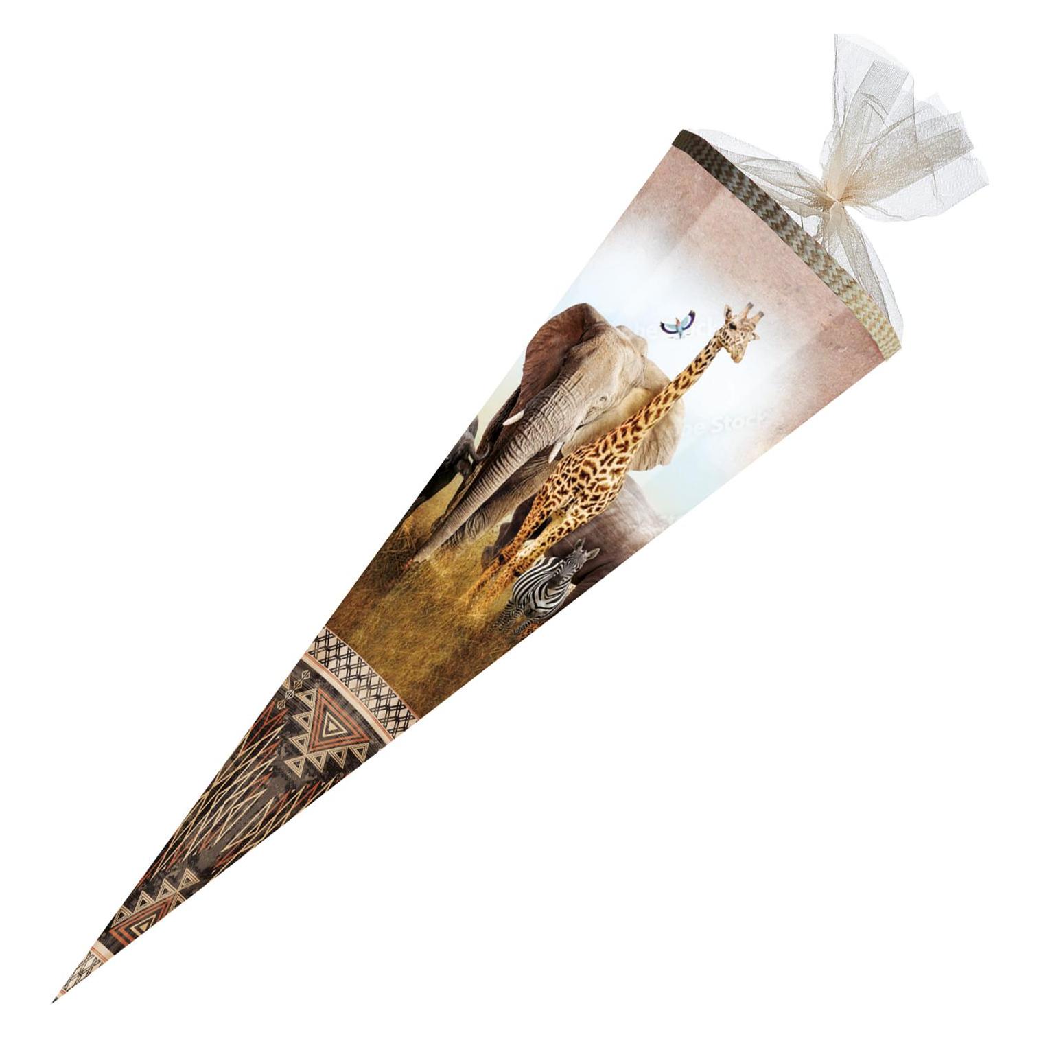 Nestler Tradition in Emotion Schultüte Safari 85,0 cm braun/weiss (85 cm) (68511296)