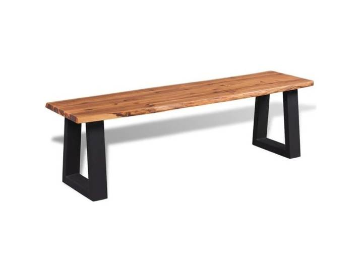 Banc en bois d'acacia massif 160 cm