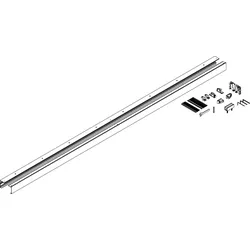 Griffwerk PLANEO X Profil-Set inkl. Zubehör Wandmontage 2200mm Graphitschwarz
