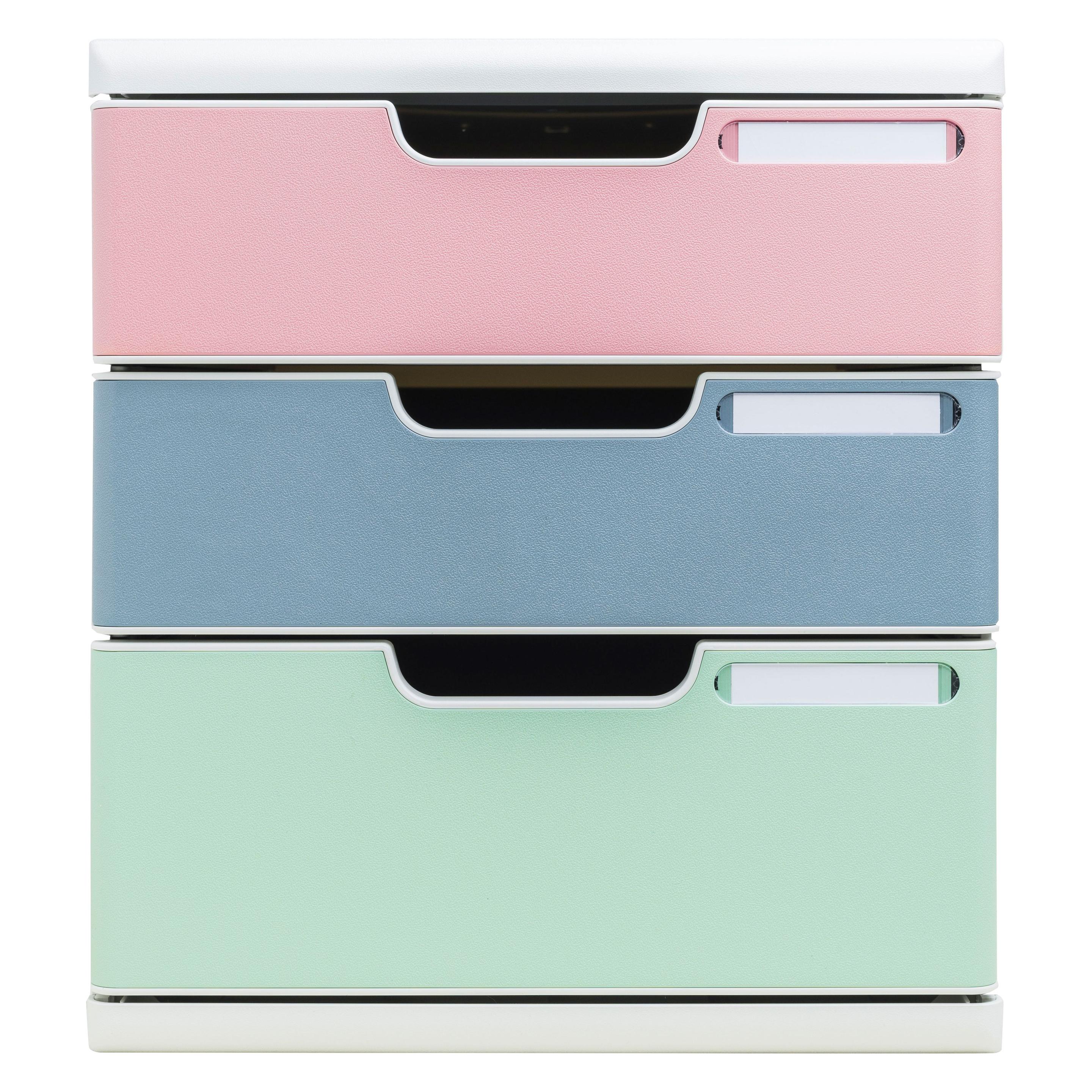 Exacompta Schubladenbox Modulo, 3 Schubladen, AutentiK (A4) (325303D)