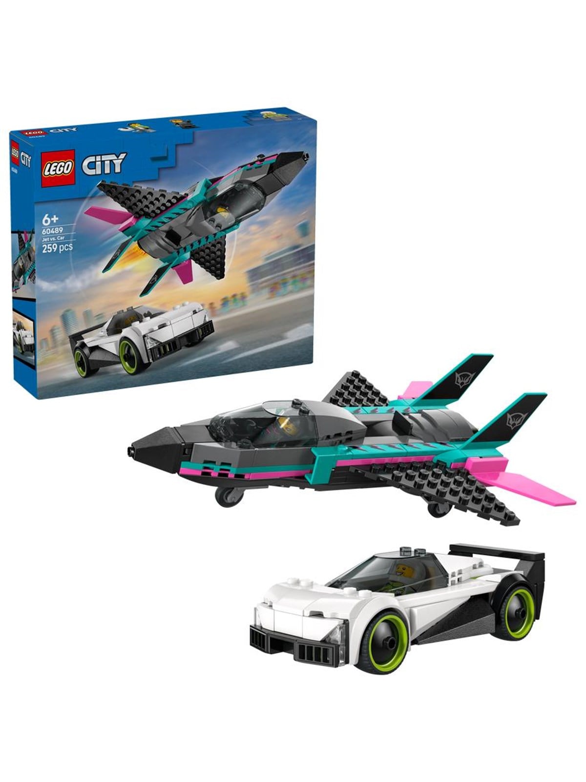 LEGO City 60489 Düsenflieger vs. Rennauto