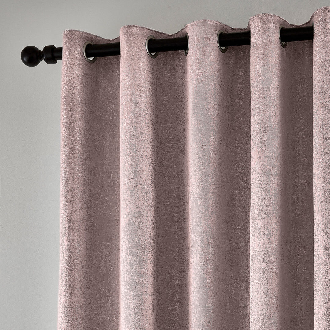 Helena Springfield Roma Eyelet Room Darkening Curtains Rose 167cm Width x 183cm Drop