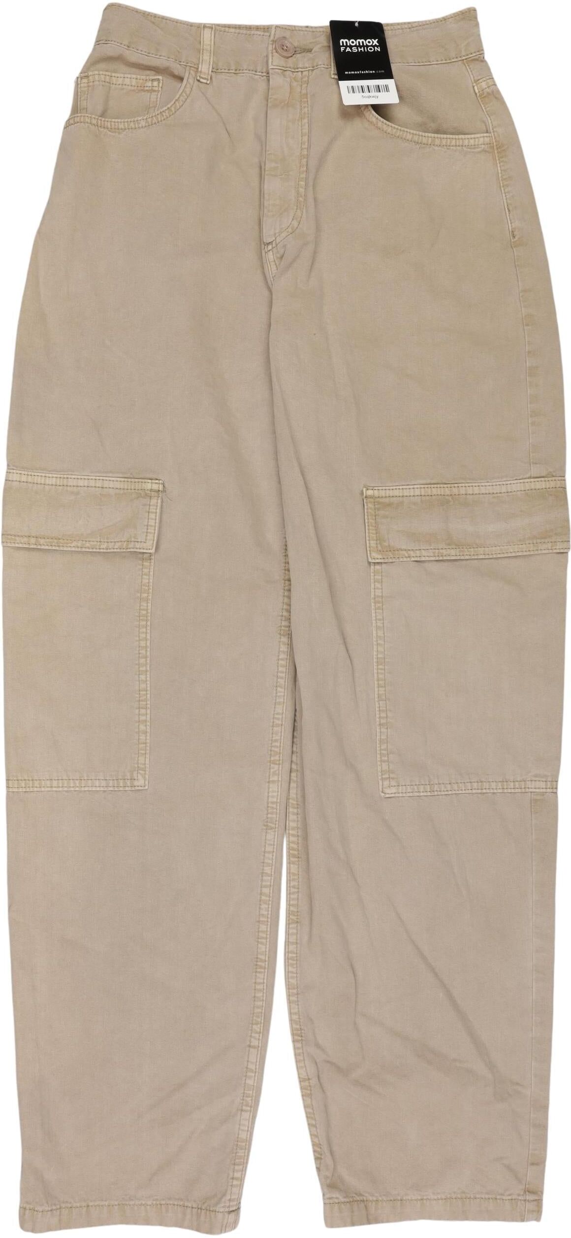 asos Damen Stoffhose, Beige, Gr. EU 34, Baumwolle - Second Hand