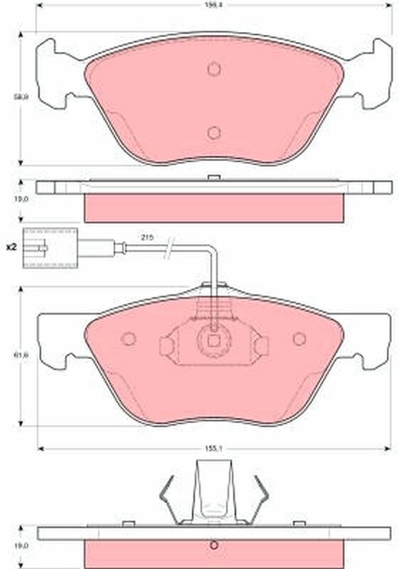 Trw Bremsbelagsatz, Scheibenbremse Gdb1602 Für Alfa Romeo
