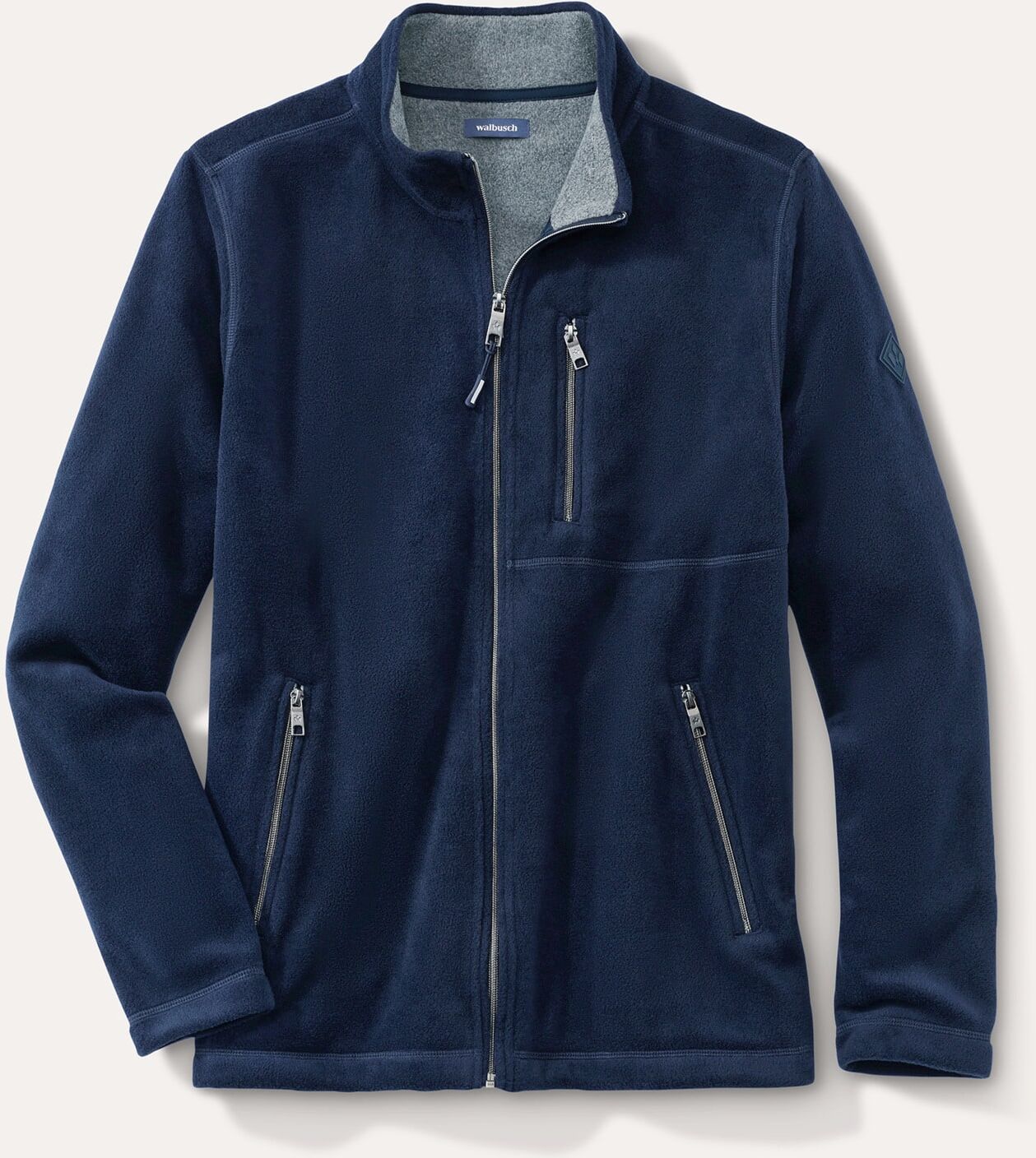 Walbusch Huskyfleece Jacke, noch offen: Größenlauf, Farbe Blau, 52, wärmendes Microfleece Anti-Pilling-Ausrüstung Herren