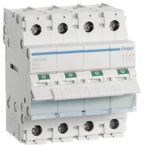 Hager Ausschalter 4polig 63A 4 Schließer 400V SBN463