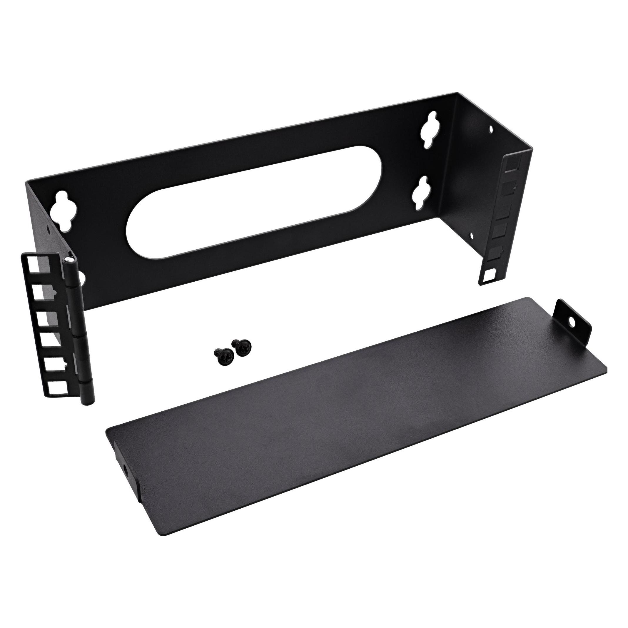 InLine 10" Mini Rack zur Wandmontage, 2HE, 7,6cm Tiefe, schwarz (2 HE, 10 Zoll Rack) (10102A)