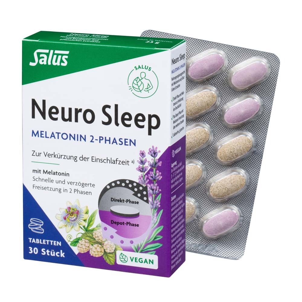 Neuro Sleep Melatonin 2-Phasen Tabletten Salus 30 St