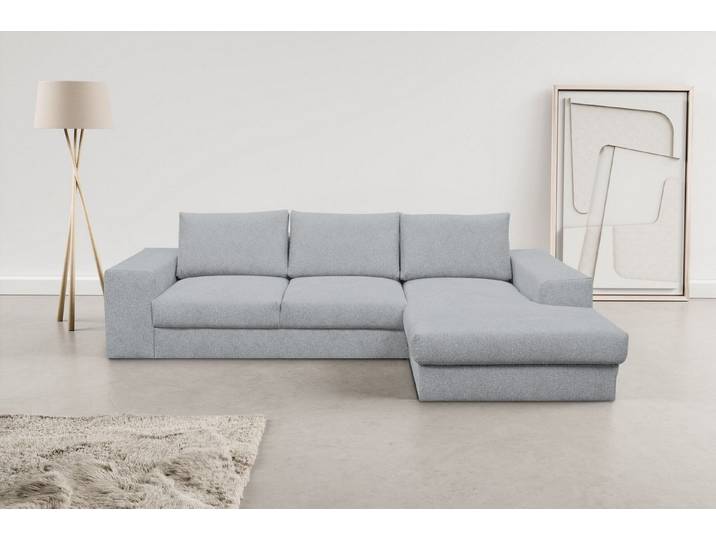 WERK2 Ecksofa Rozzana 280 x 190 cm zeitlos & bequem, viel Platz, Design & Komfort, Plüsch, L-Form, XXL
