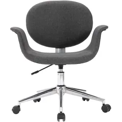 vidaXL Drehbare Esszimmerstühle, 4er-Set, grauer Stoff, Modell Muse