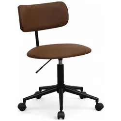 Bürostuhl Xory aus Kunstleder - Drehbar, Höhenverstellbar, Neigbar, Dunkelbraun