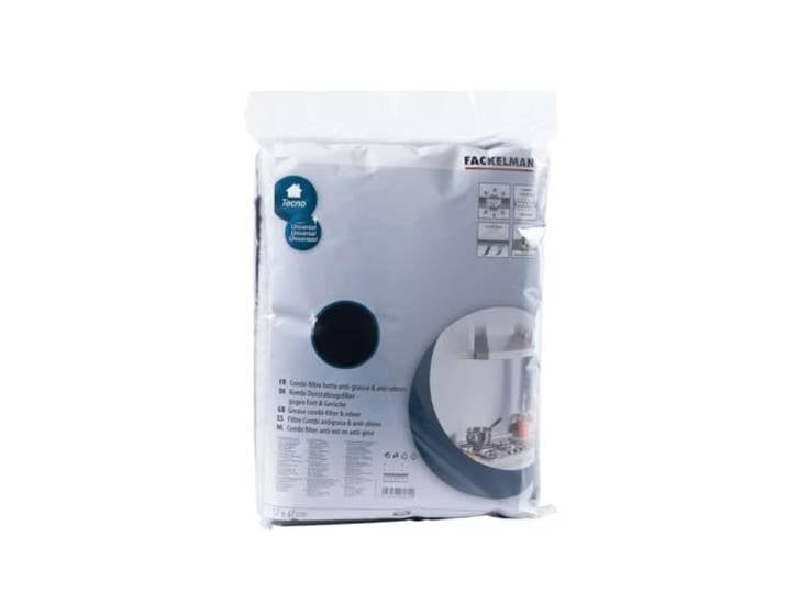 Fackelmann 0807250 Filtre pour hotte polyester et charbon actif\, Filtre deux-en-un\, Filtre hotte\, Polyester\, Charbon actif\, 57 cm x 47 cm