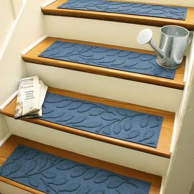 Bungalow Dba Matterly Brittney Leaf Stair Treads Set of Four, Set of Four, Navy