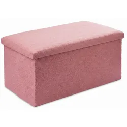 Relaxdays Sitzbank aus Teddystoff Rosa